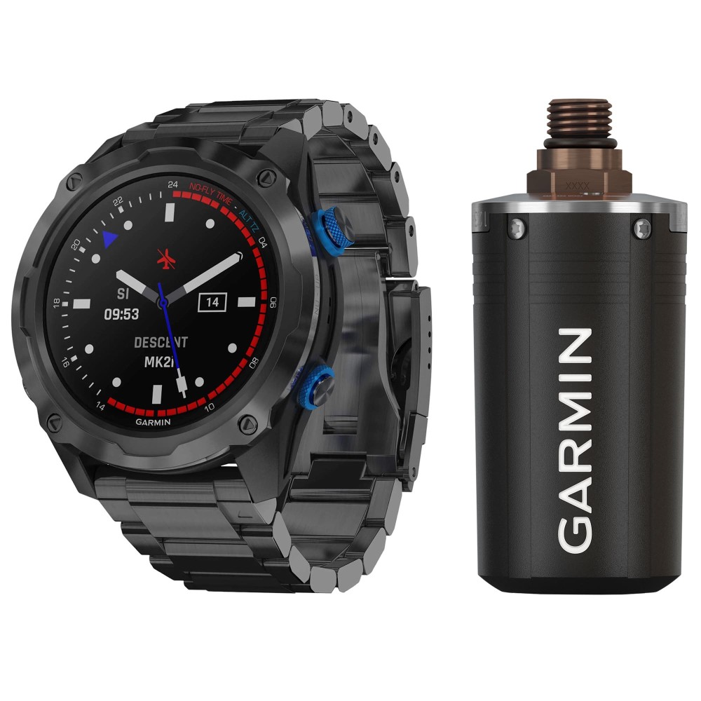 Дайвинг компьютер Garmin Descent Mk2i Titanium Carbon Gray DLC с титановым ремешком + Descent T1