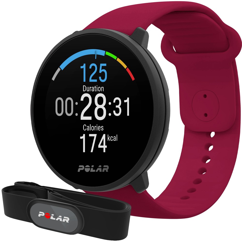 Polar Unite Red S-L HR (с датчиком пульса H9) — купить фитнес-часы ⌚ по  выгодной цене в магазине Спорт Лайф