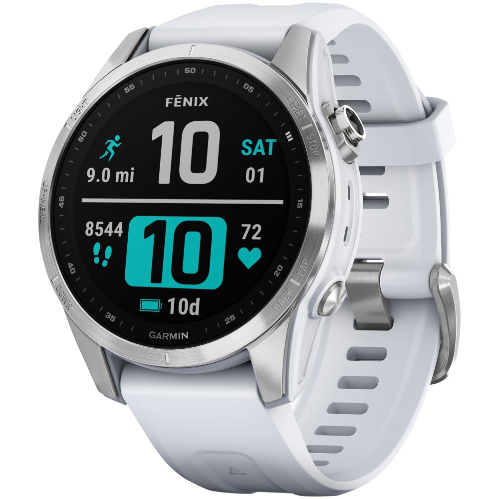 Garmin Fenix 7S Silver / Whitestone Band