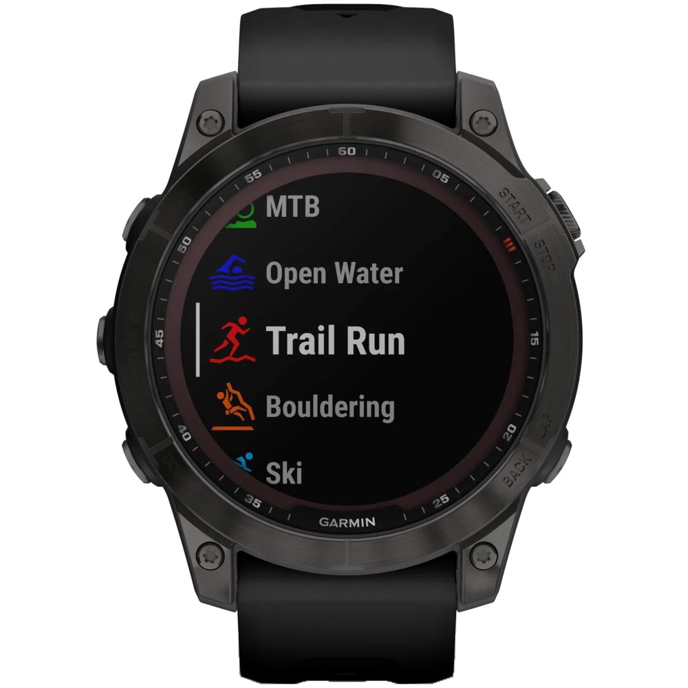 Garmin Fenix 7 Sapphire Solar Carbon Gray DLC Titanium с черным ремешком —  купить часы ⌚ для спорта по выгодной цене в магазине Спорт Лайф