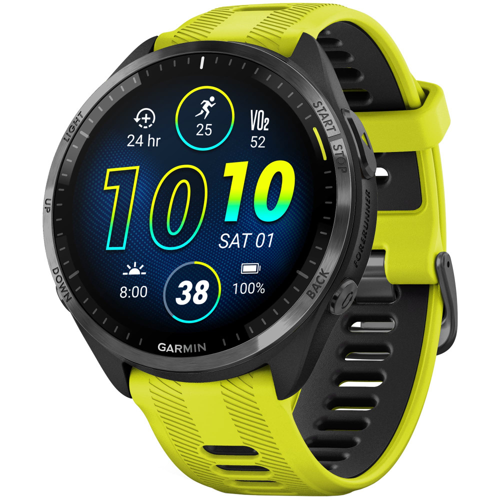 Garmin Forerunner 965 Amp Yellow / Black DLC Titanium — купить часы ⌚ для  бега по выгодной цене в магазине Спорт Лайф