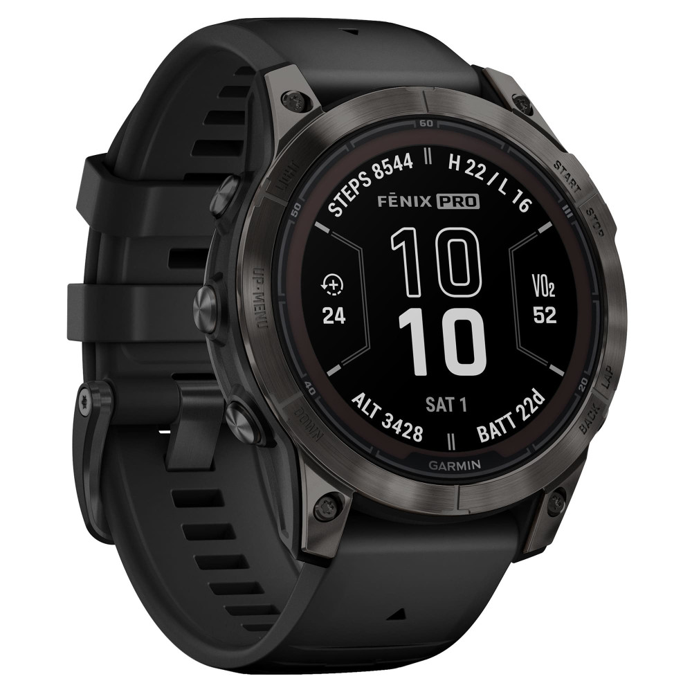 Garmin Fenix 7 Pro Sapphire Solar DLC Titanium Carbon Gray — купить часы ⌚  для спорта по выгодной цене в магазине Спорт Лайф