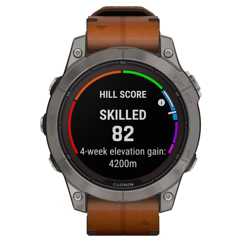 Garmin Fenix 7 Pro Sapphire Solar Titanium Gray / Chestnut Leather Band —  купить часы ⌚ для спорта по выгодной цене в магазине Спорт Лайф