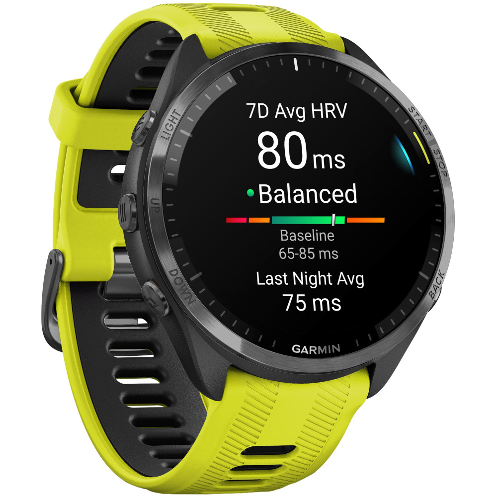 Garmin Forerunner 965 Amp Yellow / Black DLC Titanium — купить часы ⌚ для  бега по выгодной цене в магазине Спорт Лайф