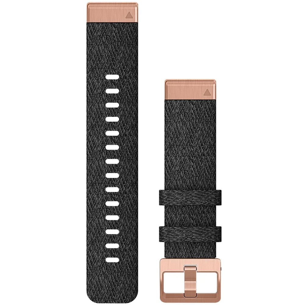 Garmin QuickFit 20 Heathered Black Rose Gold Hardware