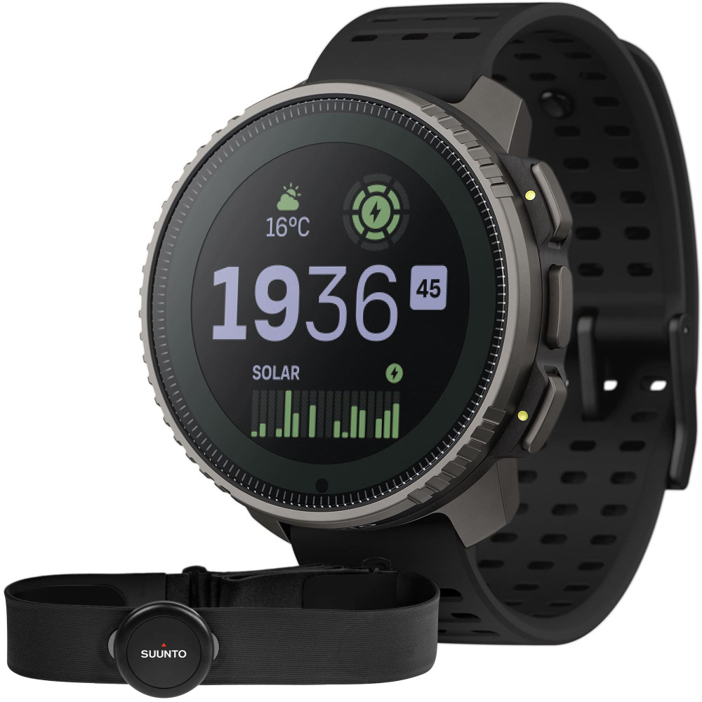 Suunto Vertical Titanium Solar Black с датчиком пульса Suunto Smart Heart Rate Belt