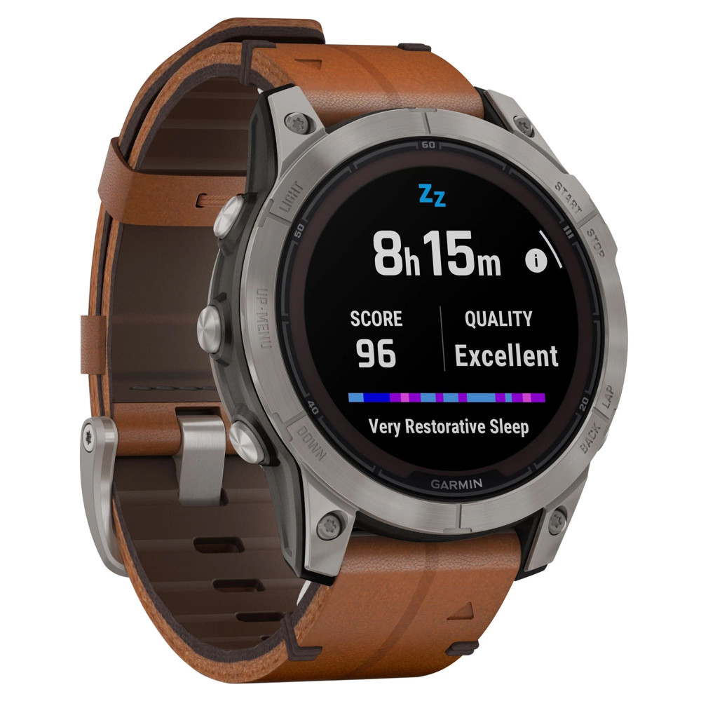 Garmin fenix 5 plus sapphire black with black leather band online