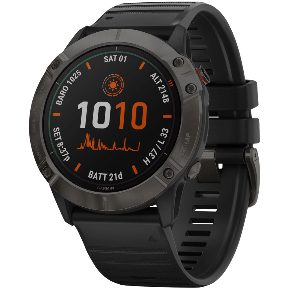 Garmin Fenix 6X Pro Solar Titanium Carbon Gray DLC