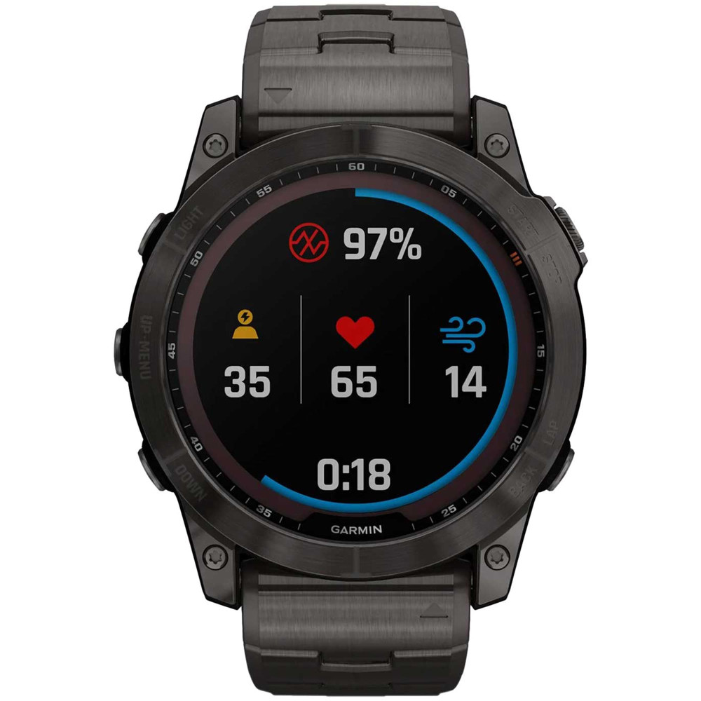 Garmin Fenix 7X Pro Sapphire Solar DLC Titanium Carbon Gray / Vented  Titanium Bracelet — купить часы ⌚ для спорта по выгодной цене в магазине  Спорт Лайф