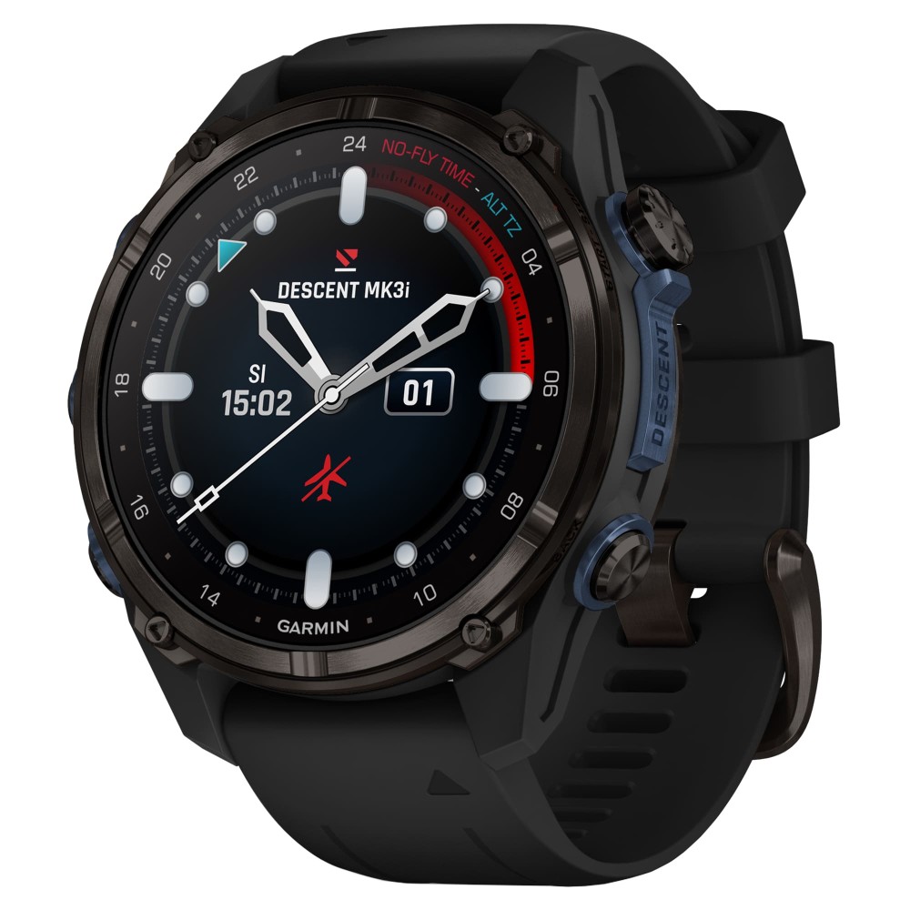 Дайвинг компьютер Garmin Descent Mk3i 43 мм Carbon Gray DLC Titanium /  Black Silicone Band — купить смарт часы ⌚ по выгодной цене в магазине Спорт  Лайф