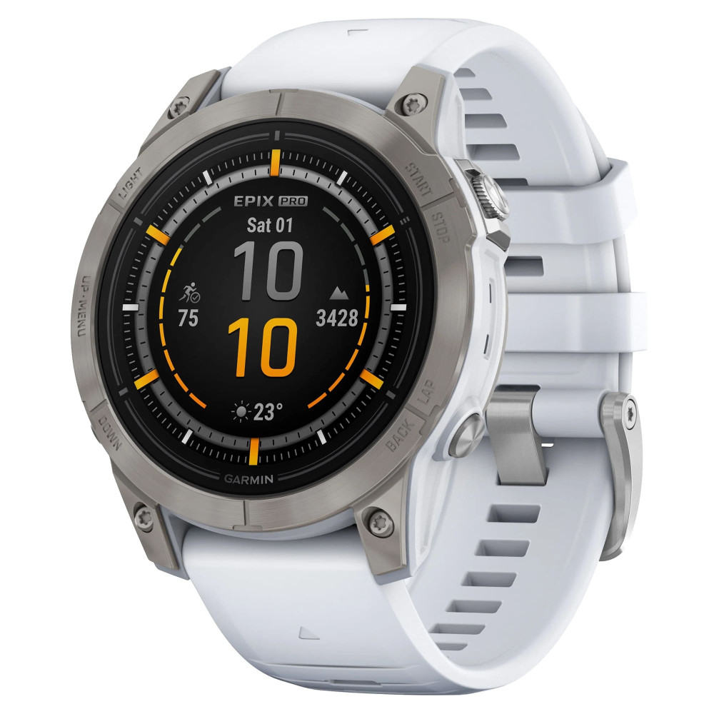 Garmin Epix Pro (Gen 2) Sapphire Edition 47 мм Titanium Whitestone — купить  часы ⌚ для спорта по выгодной цене в магазине Спорт Лайф