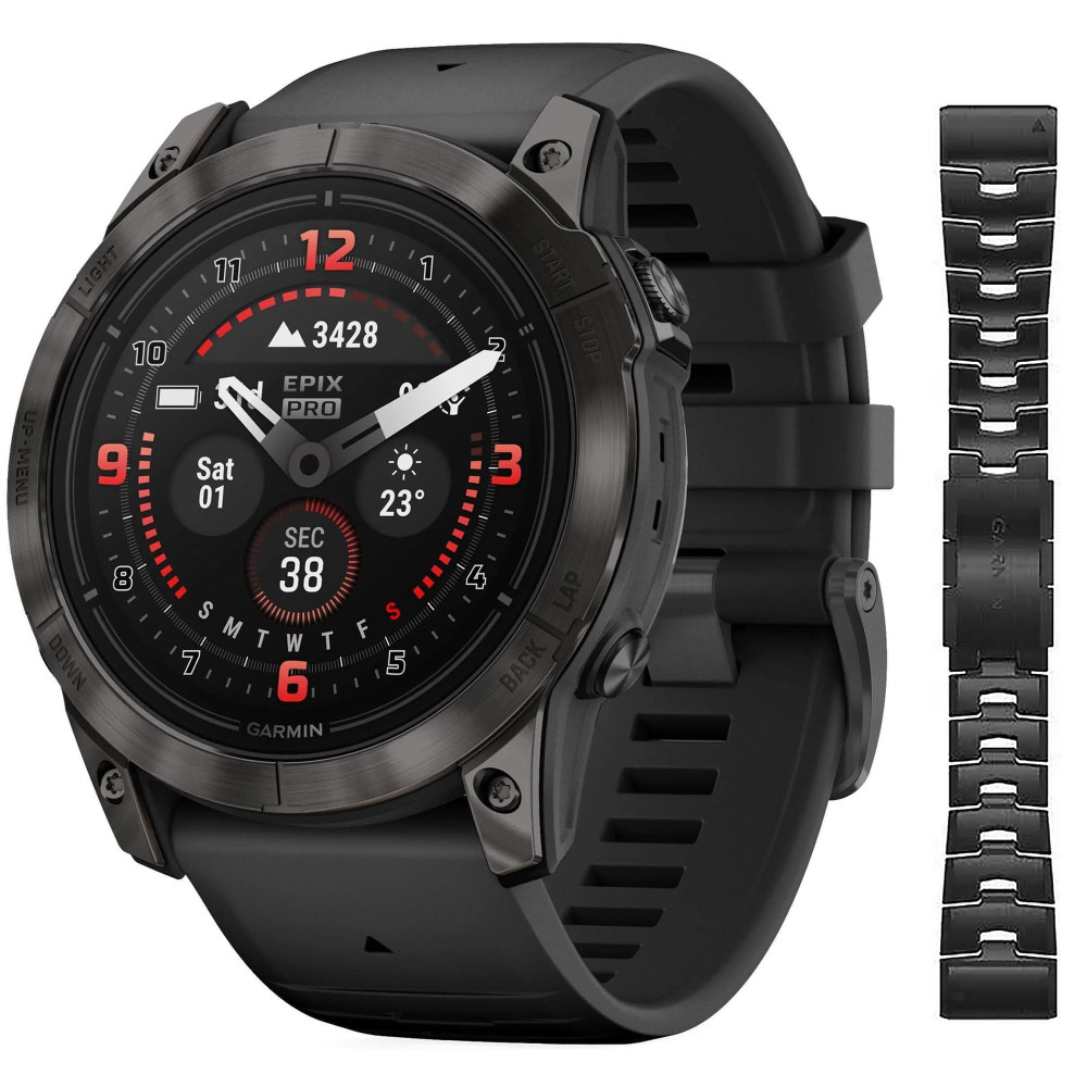 Garmin Epix Pro (Gen 2) Sapphire Edition 51 мм Carbon Gray DLC Titanium —  купить часы ⌚ для спорта по выгодной цене в магазине Спорт Лайф