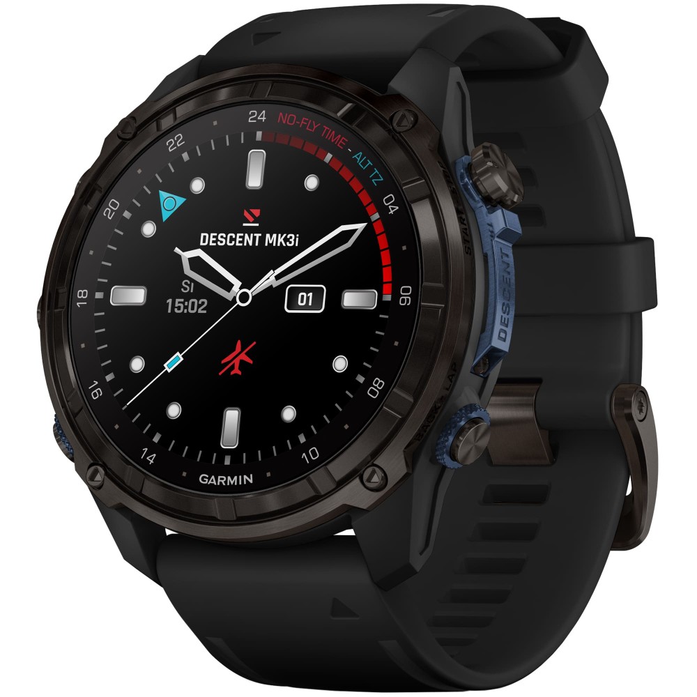 Дайвинг компьютер Garmin Descent Mk3i 51 мм Carbon Gray DLC Titanium /  Black Silicone Band — купить смарт часы ⌚ по выгодной цене в магазине Спорт  Лайф