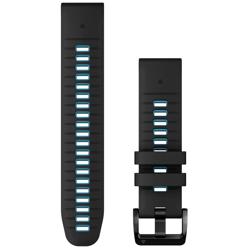 Силиконовый ремешок Garmin QuickFit 22 мм Black / Cirrus Blue