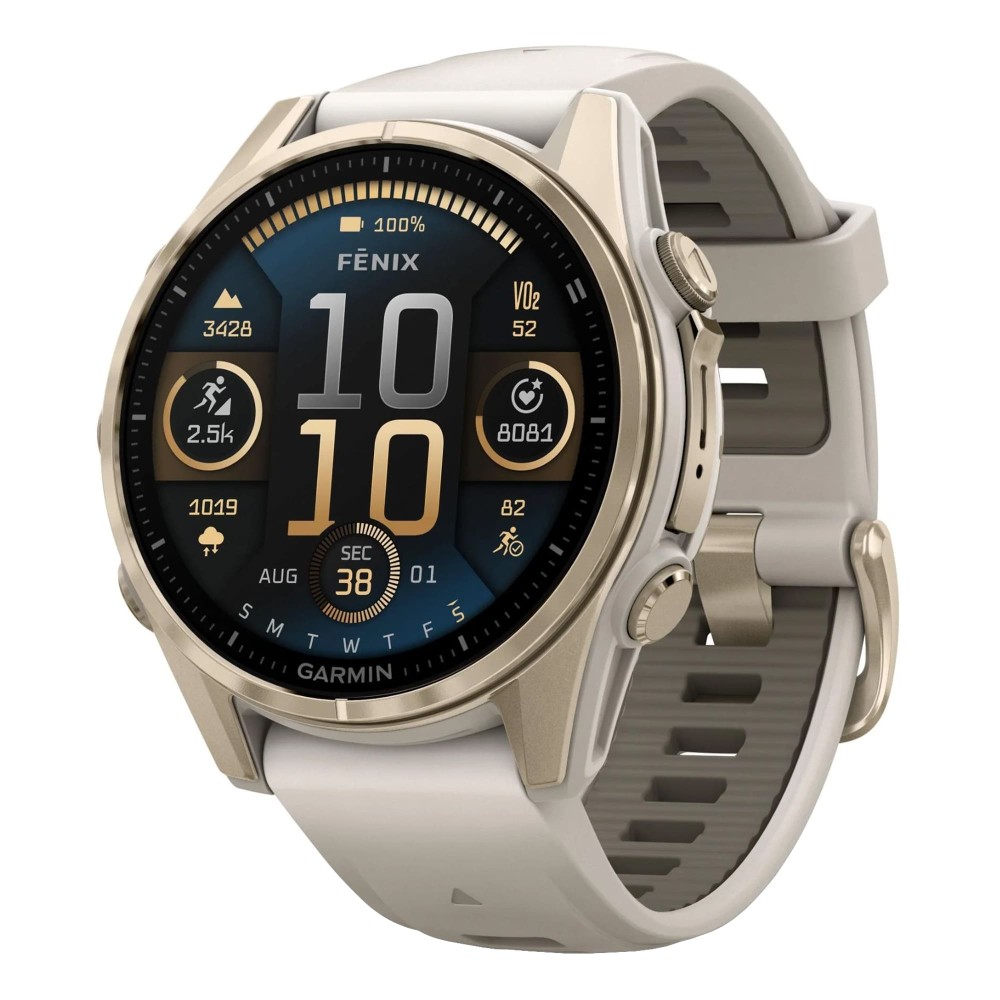 Garmin Fenix 8 43 AMOLED Sapphire Soft Gold Fog Gray Dark Sandstone