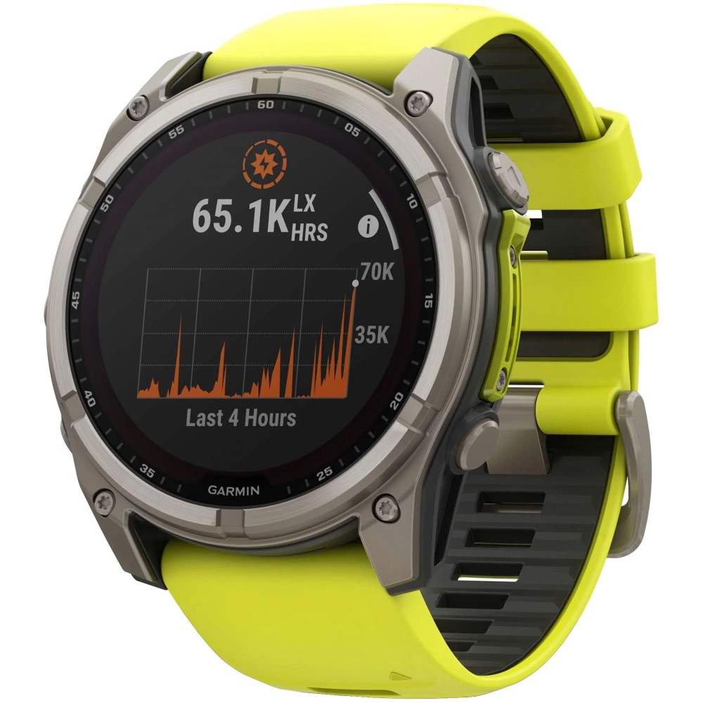 Garmin Fenix 8 51 Solar Sapphire Titanium Amp Yellow Graphite