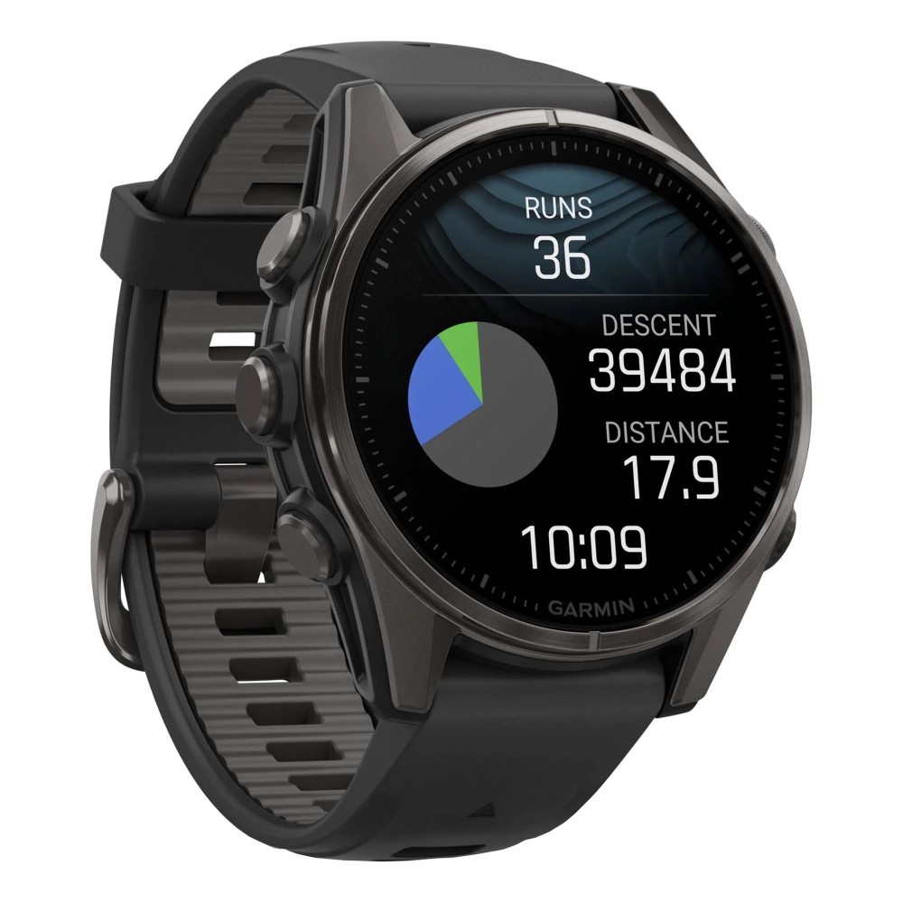 Garmin Fenix 8 43 AMOLED Sapphire Carbon Gray DLC Titanium Black Pebble Gray