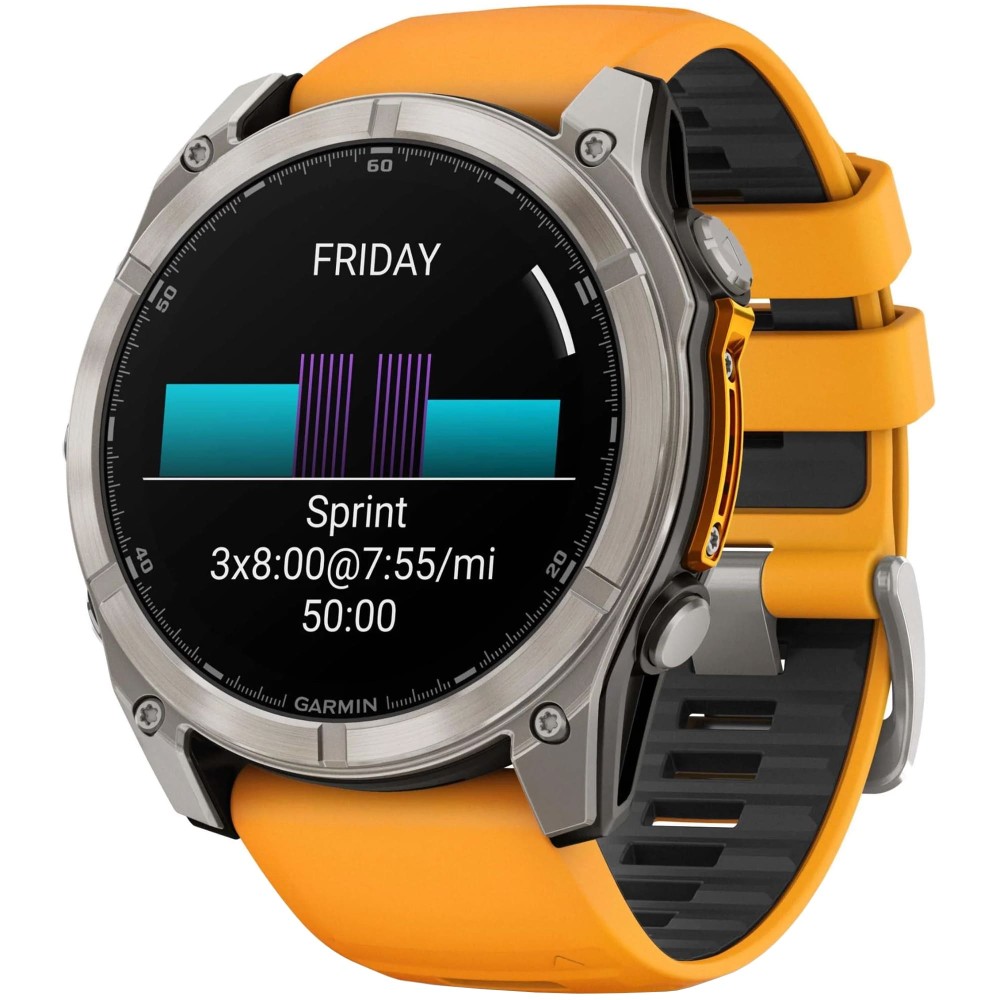 Garmin Fenix 8 51 AMOLED Sapphire Titanium Spark Orange Graphite