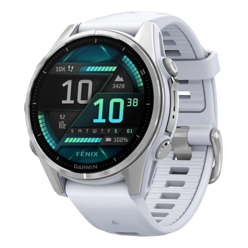 Garmin Fenix 8 — 43 мм AMOLED Silver / Whitestone