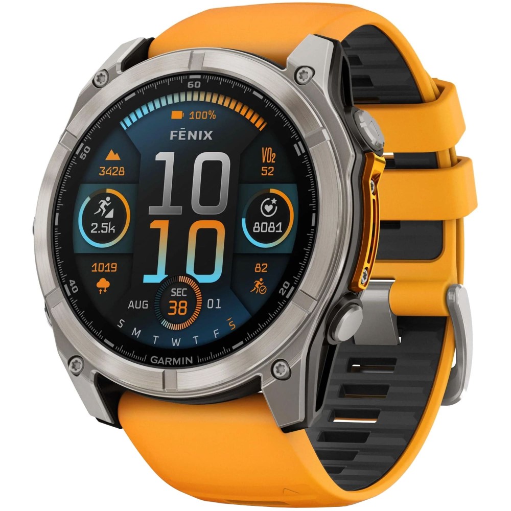 Garmin Fenix 8 51 AMOLED Sapphire Titanium Spark Orange Graphite