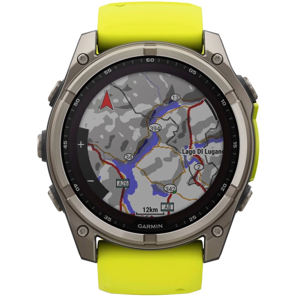 Garmin Fenix 8 51 Solar Sapphire Titanium Amp Yellow Graphite