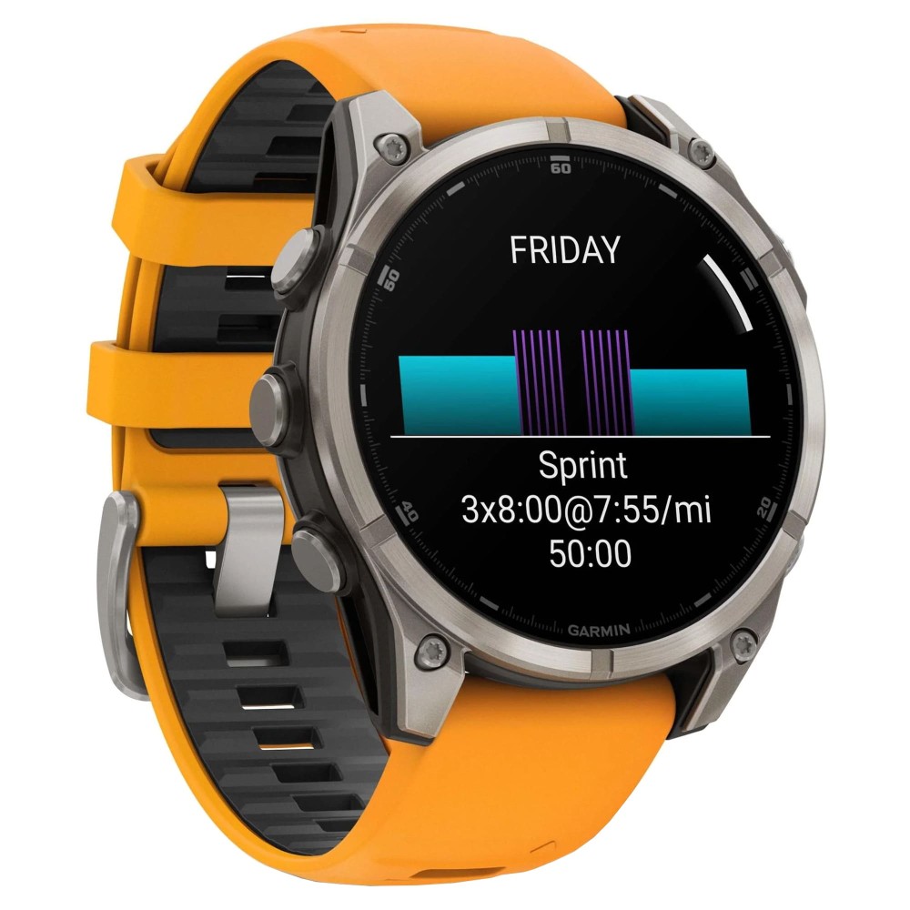 Garmin Fenix 8 47 AMOLED Sapphire Titanium Spark Orange Graphite