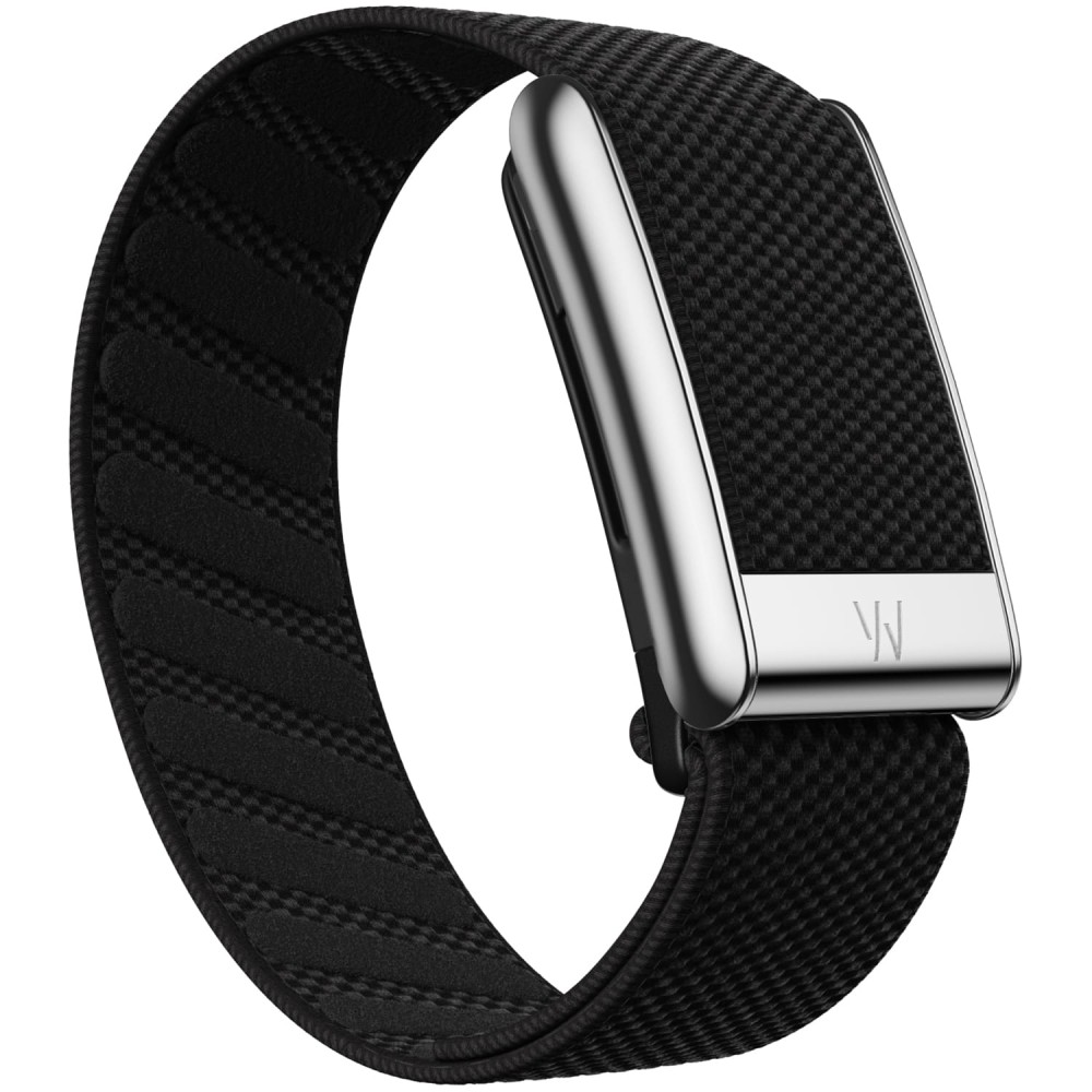 Плетеный ремешок для WHOOP 5.0 SuperKnit Luxe Band Obsidian with Titanium