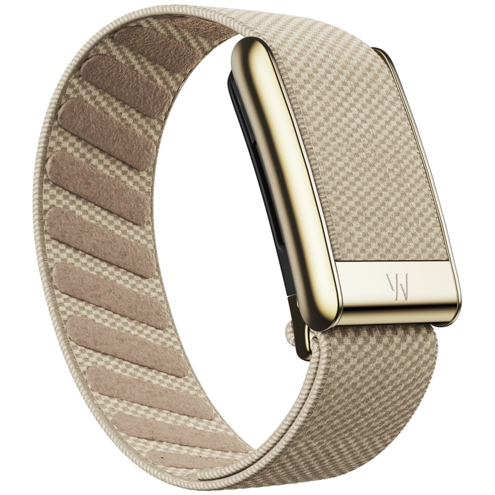 Плетеный ремешок для WHOOP 5.0 SuperKnit Luxe Band Dune with Gold