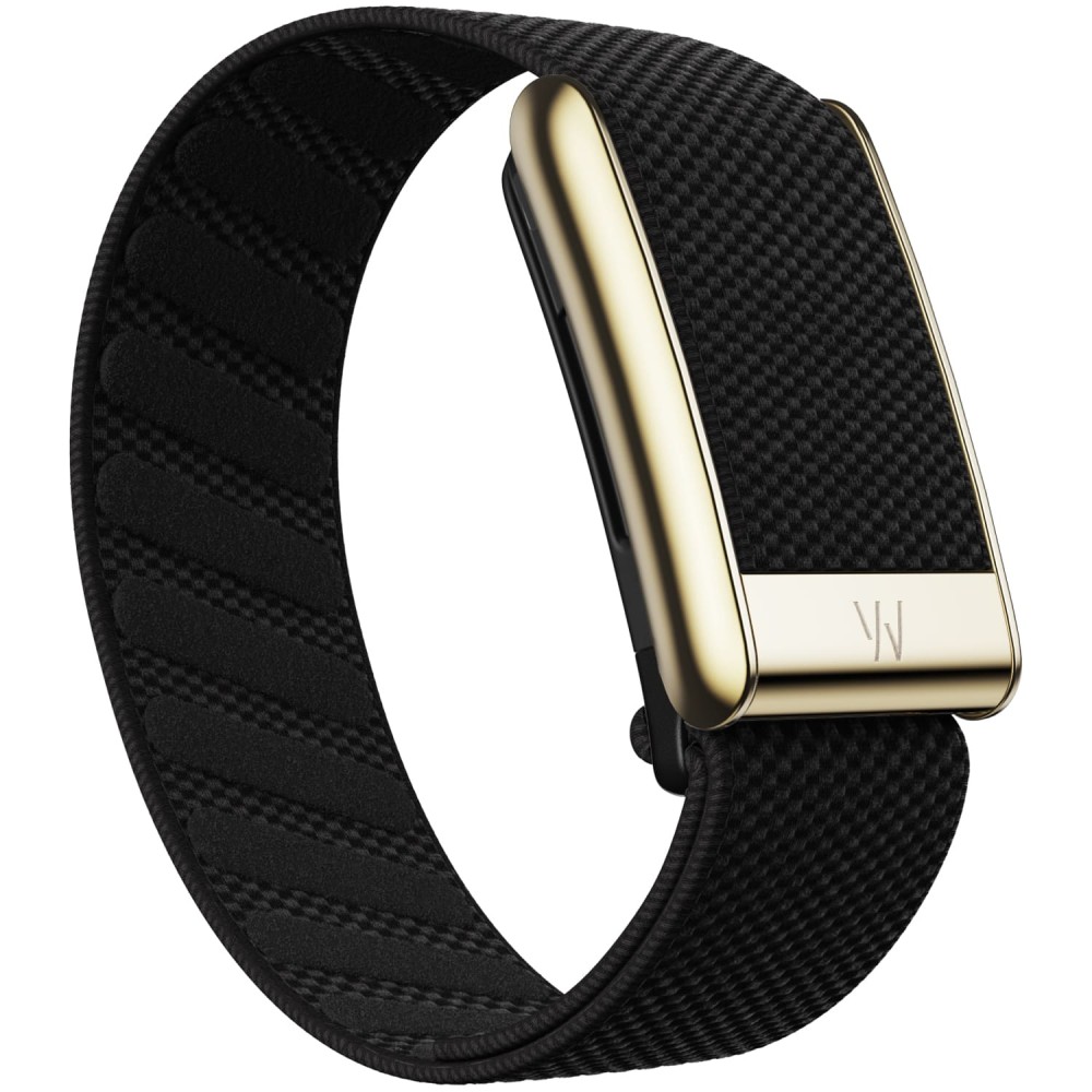 Плетеный ремешок для WHOOP 5.0 SuperKnit Luxe Band Obsidian with Gold