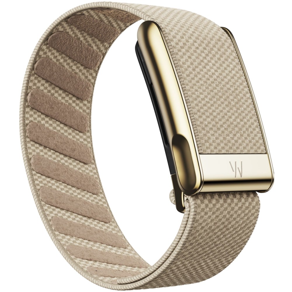Плетеный ремешок для WHOOP MG SuperKnit Luxe Band Dune with Gold