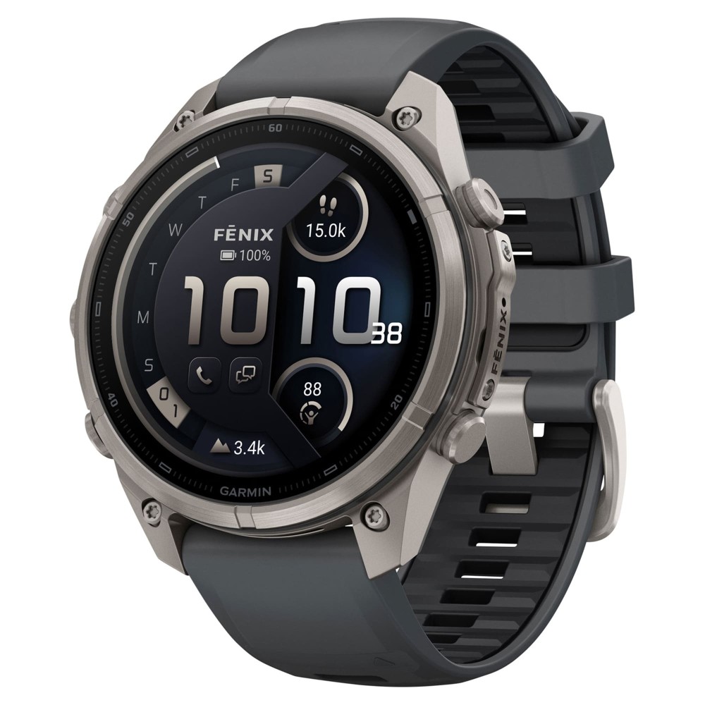 Garmin Fenix 9 Pro — 47 мм AMOLED inReach Titanium Graphite / Black
