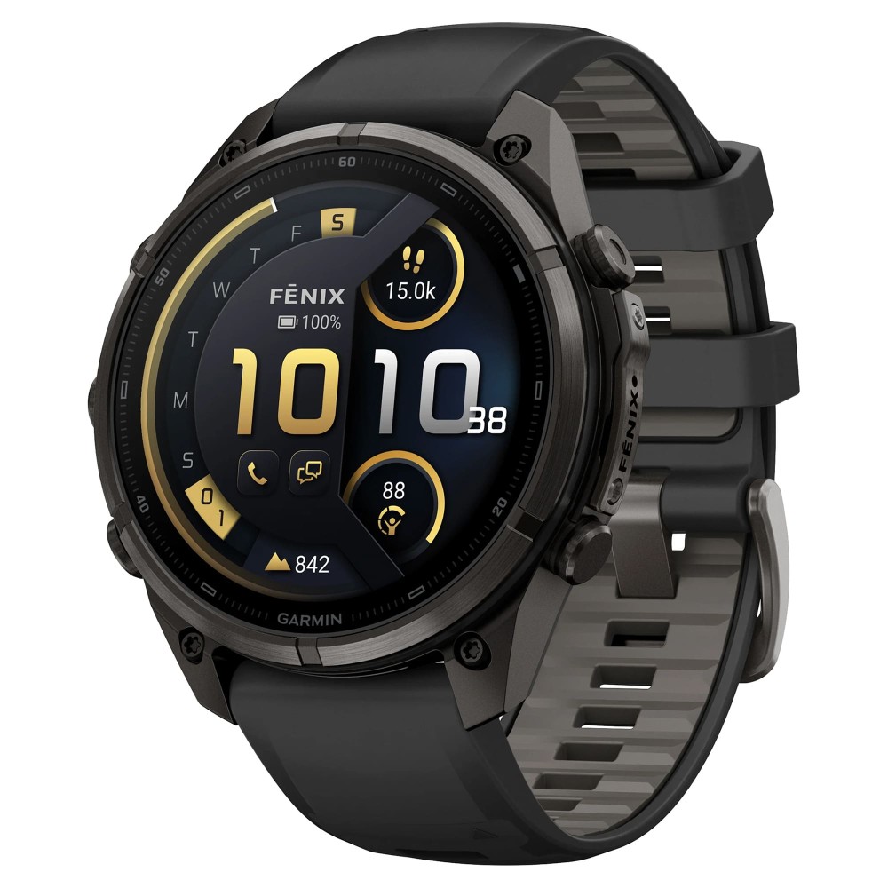 Garmin Fenix 9 Pro — 47 мм AMOLED inReach Carbon Gray DLC Titanium Black / Pebble Gray