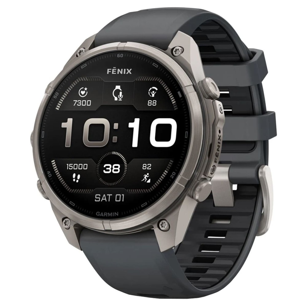 Garmin Fenix 9 Pro — 47 мм AMOLED Titanium Graphite / Black