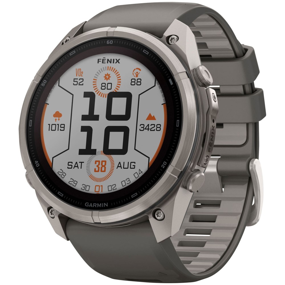 Garmin Fenix 9 Pro — 51 мм Solar Titanium Pebble Gray / Silver Gray