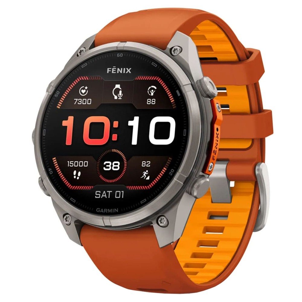 Garmin Fenix 9 Pro — 47 мм AMOLED Titanium Autumn Orange / Spark Orange