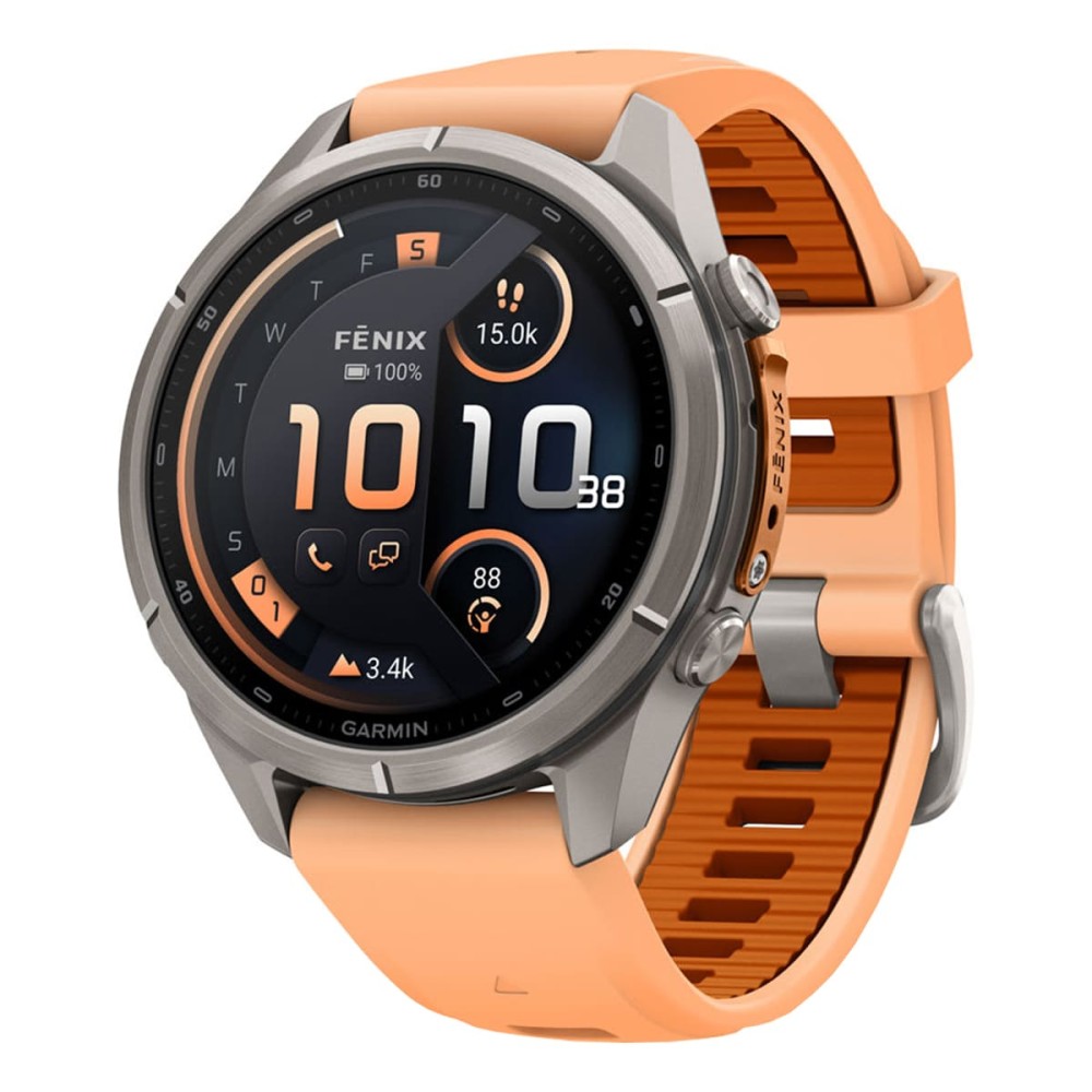 Garmin Fenix 9 Pro — 43 мм AMOLED inReach Titanium Shell Pink / Autumn Orange