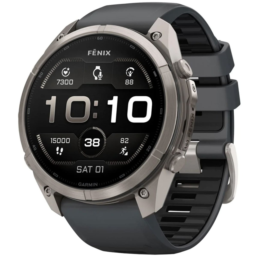 Garmin Fenix 9 Pro — 51 мм AMOLED Titanium Graphite / Black