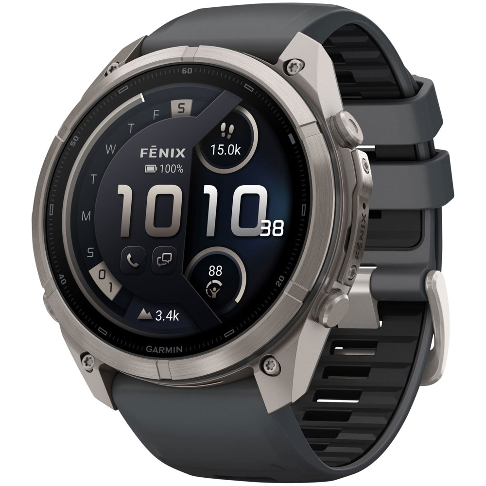 Garmin Fenix 9 Pro — 51 мм AMOLED inReach Titanium Graphite / Black