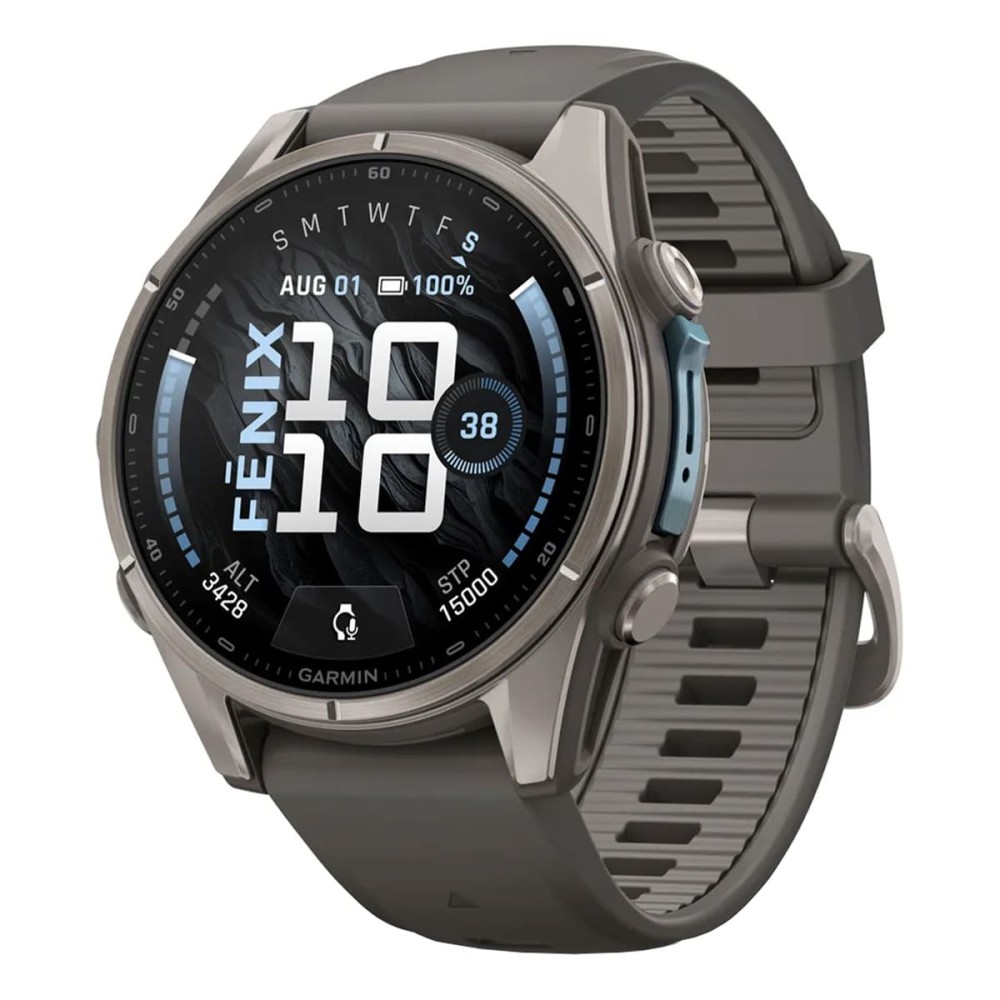 Garmin Fenix 9 — 43 мм AMOLED Titanium Pebble Gray