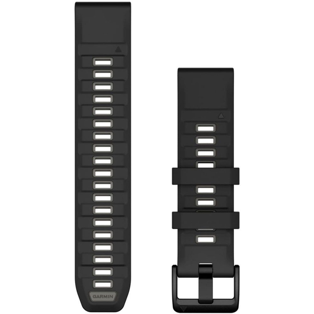 Силиконовый ремешок Garmin QuickFit 22 мм Black / Pebble Gray