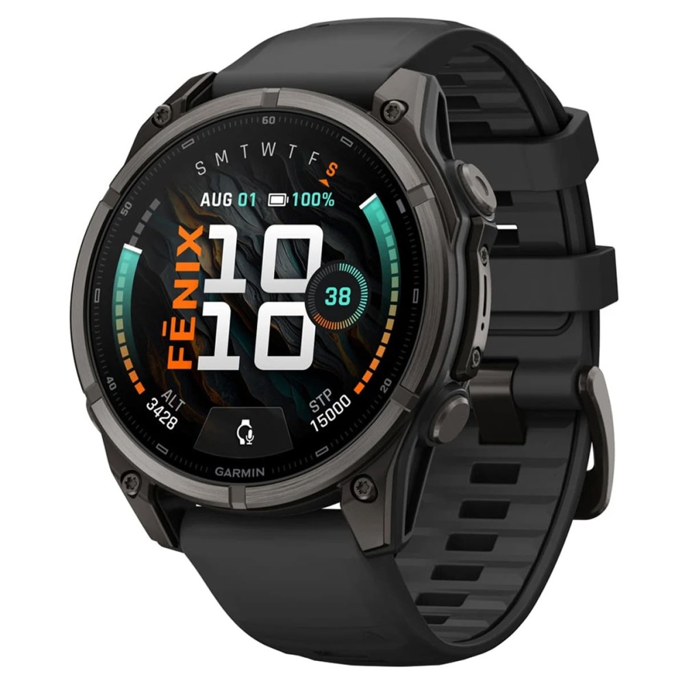 Garmin Fenix 9 — 47 мм AMOLED Carbon Gray DLC Titanium / Black