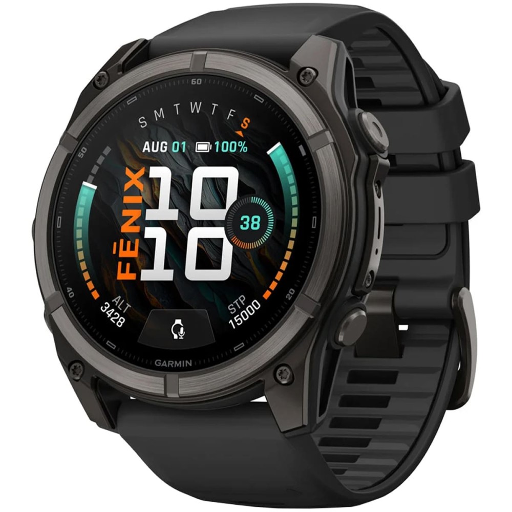 Garmin Fenix 9 — 51 мм AMOLED Carbon Gray DLC Titanium / Black