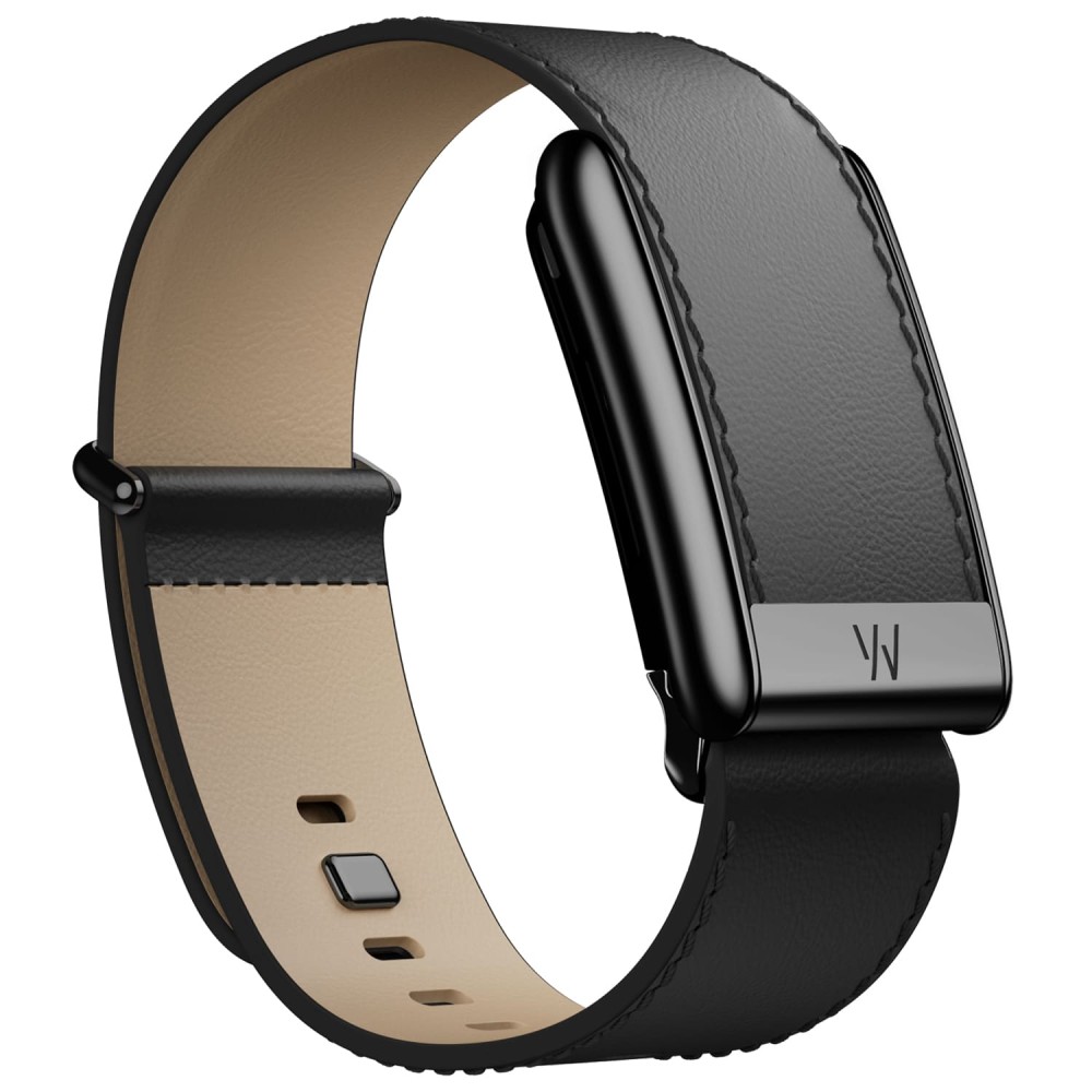 Кожаный ремешок для WHOOP 5.0 LeatherLuxe Straight Band Black / Cream with Black