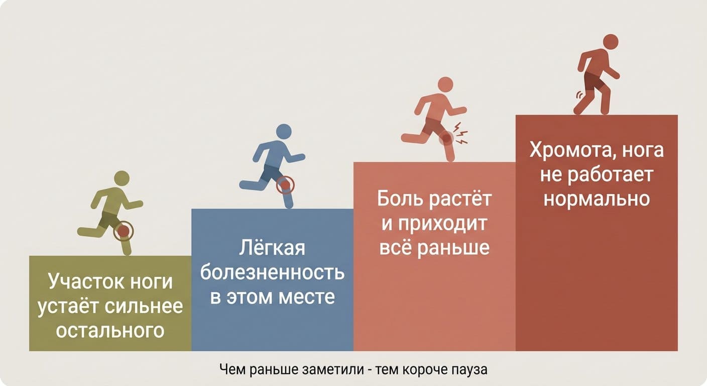Лестница перегрузки: от усталости участка до хромоты