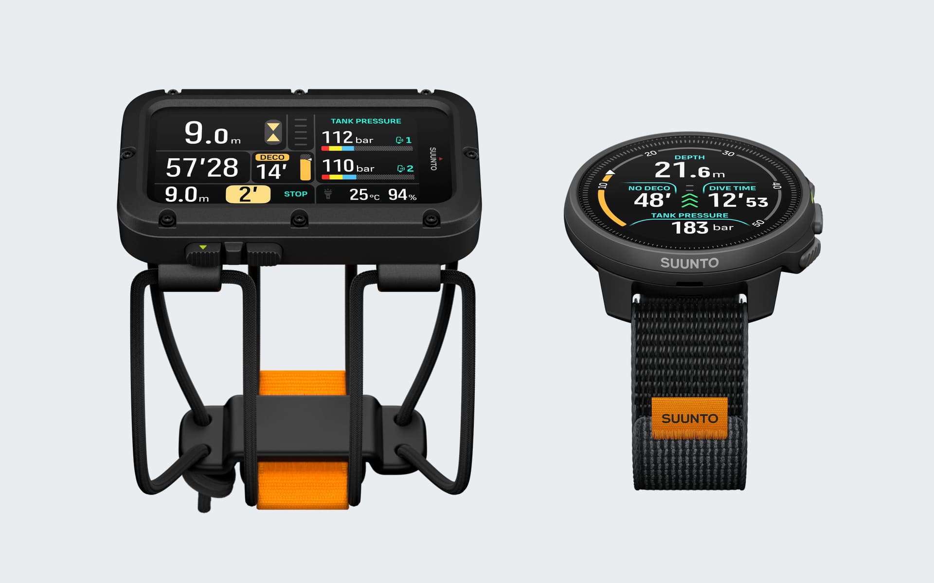 Дайв-компьютеры Suunto Nautic и Nautic S рядом