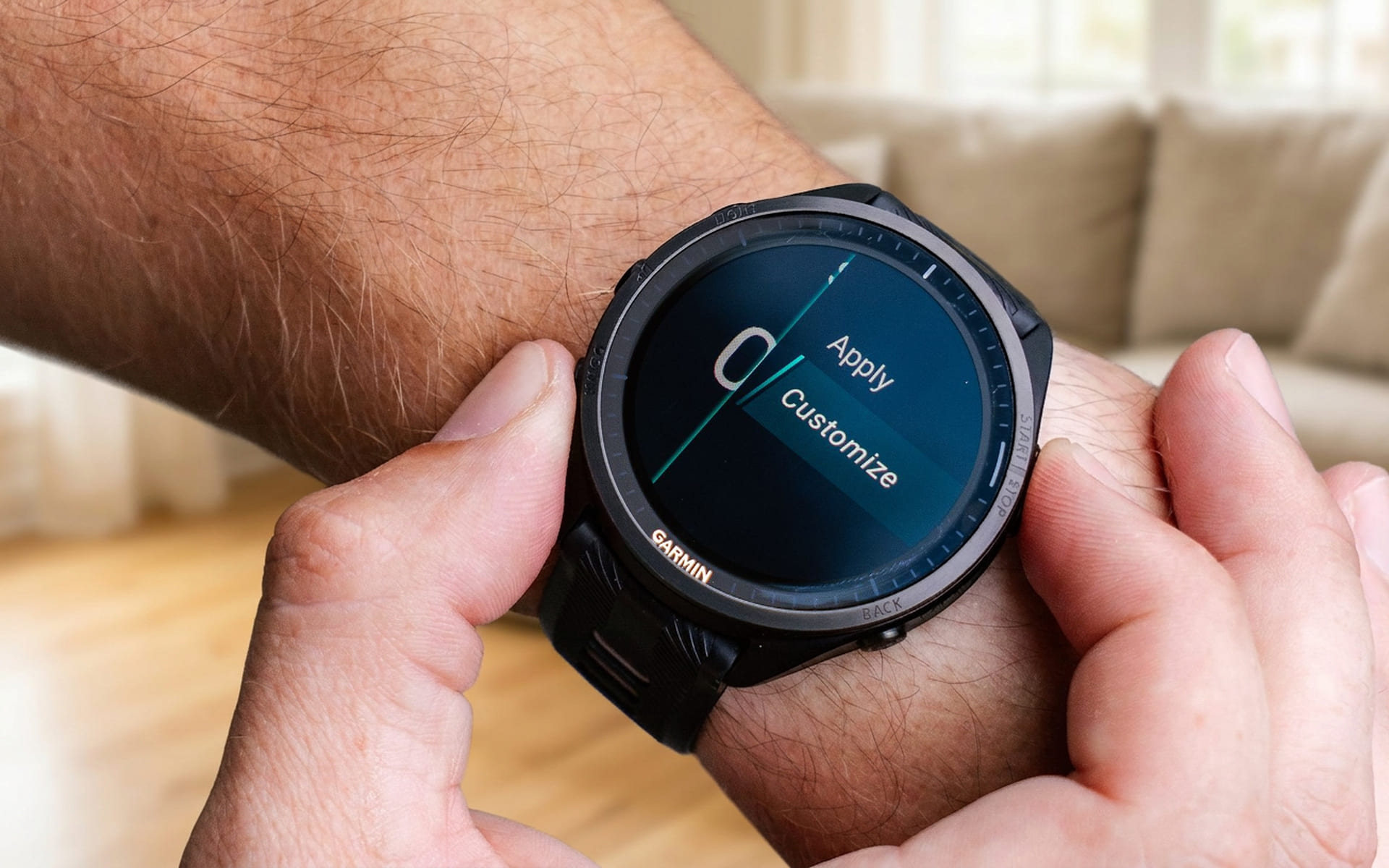 Меню смены циферблата на часах Garmin