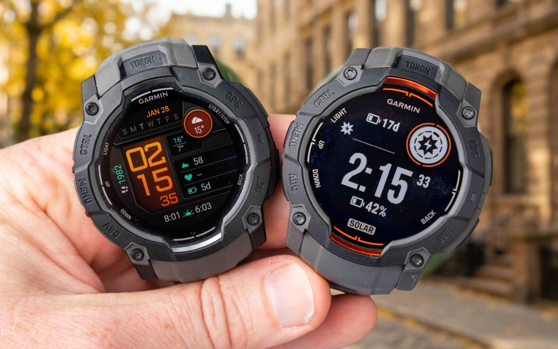 Часы Garmin Instinct 3 AMOLED и Solar