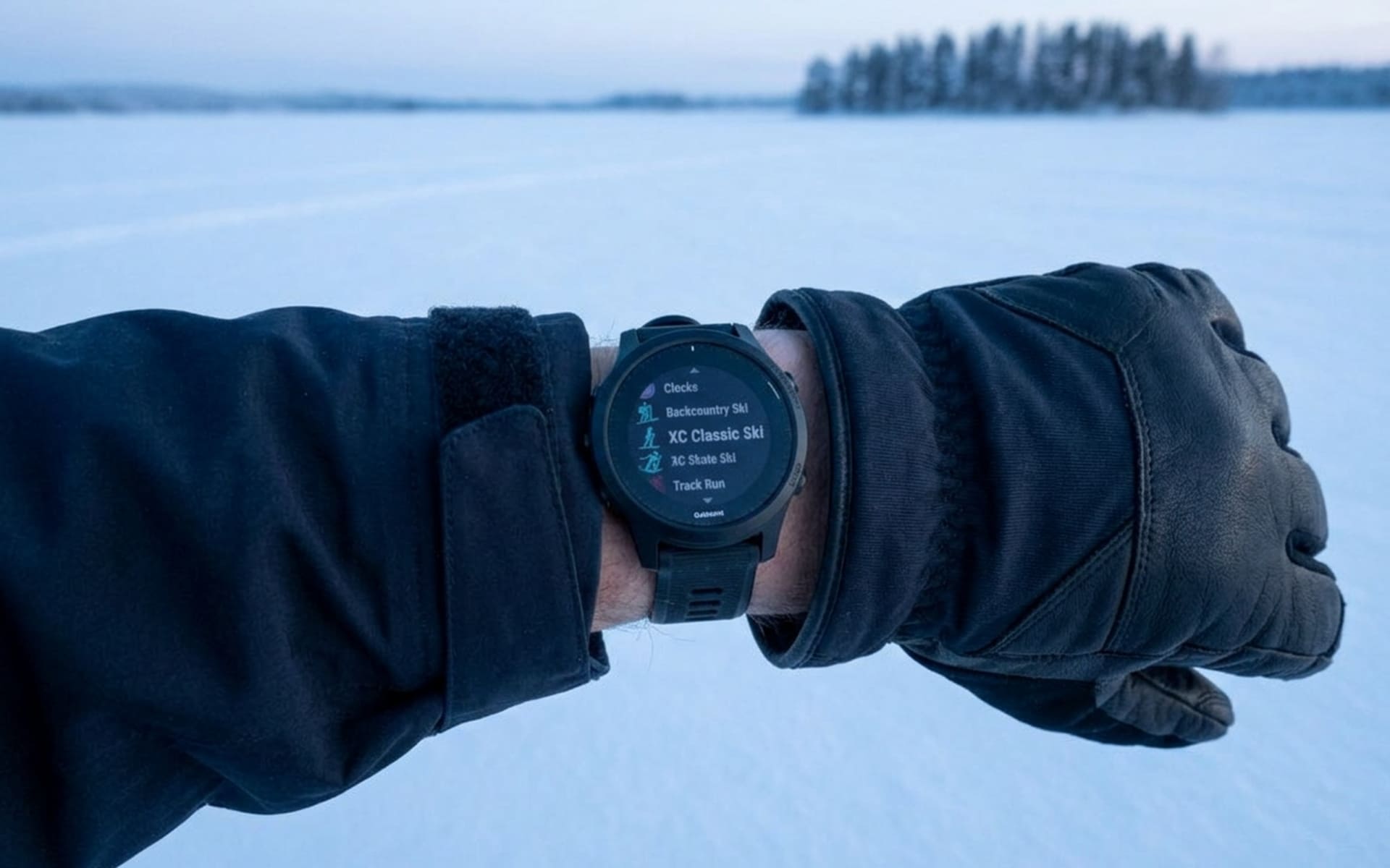 Часы для беговых лыж и бега на руке лыжника